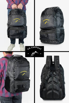 Co.Campout Orijinal Körüksüz Ortopedik Konfor Modeli Çok Gözlü Gezi Seyahat Yürüyüş Dağcı Kamp Spor Sırt Çantası - Co.Campout