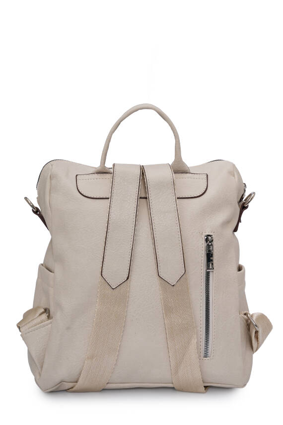 David Jones Çok Bölmeli Fermuarlı Kadın Sırt Çantası DJ257-1 - 7