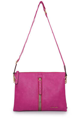 David Jones Kapaklı Fermuar Detaylı Çapraz Askılı Çanta DJ245-2 - David Jones