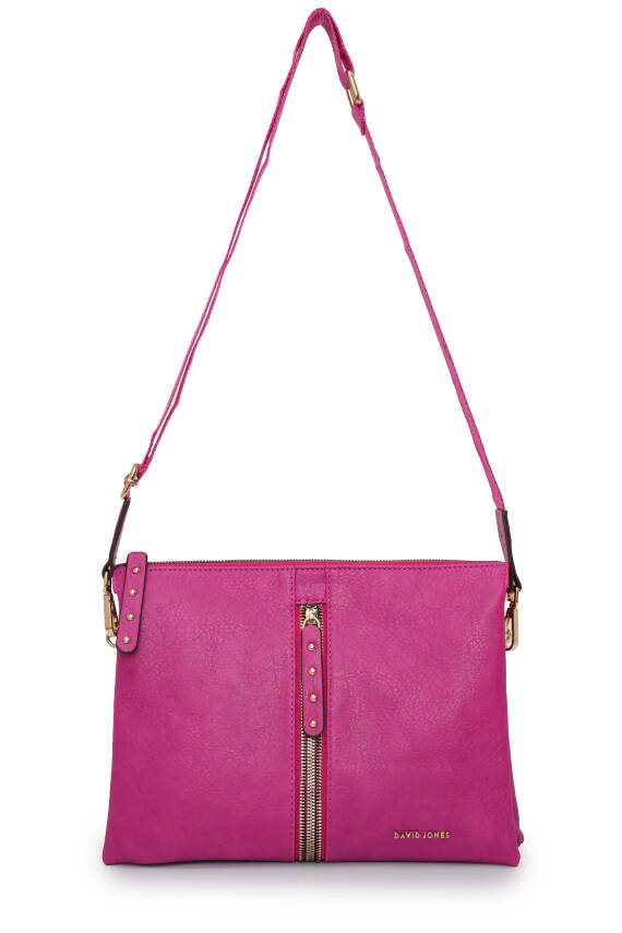David Jones Kapaklı Fermuar Detaylı Çapraz Askılı Çanta DJ245-2 - 2