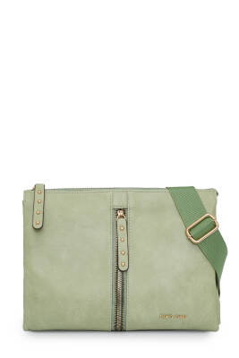 David Jones Kapaklı Fermuar Detaylı Çapraz Askılı Çanta DJ245-2 - 8