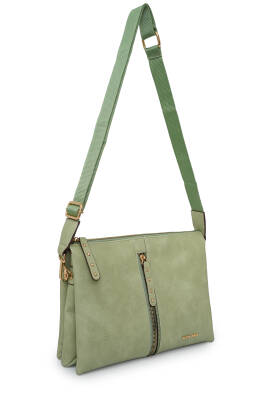 David Jones Kapaklı Fermuar Detaylı Çapraz Askılı Çanta DJ245-2 - 10