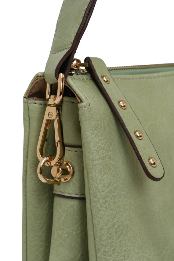 David Jones Kapaklı Fermuar Detaylı Çapraz Askılı Çanta DJ245-2 - 12