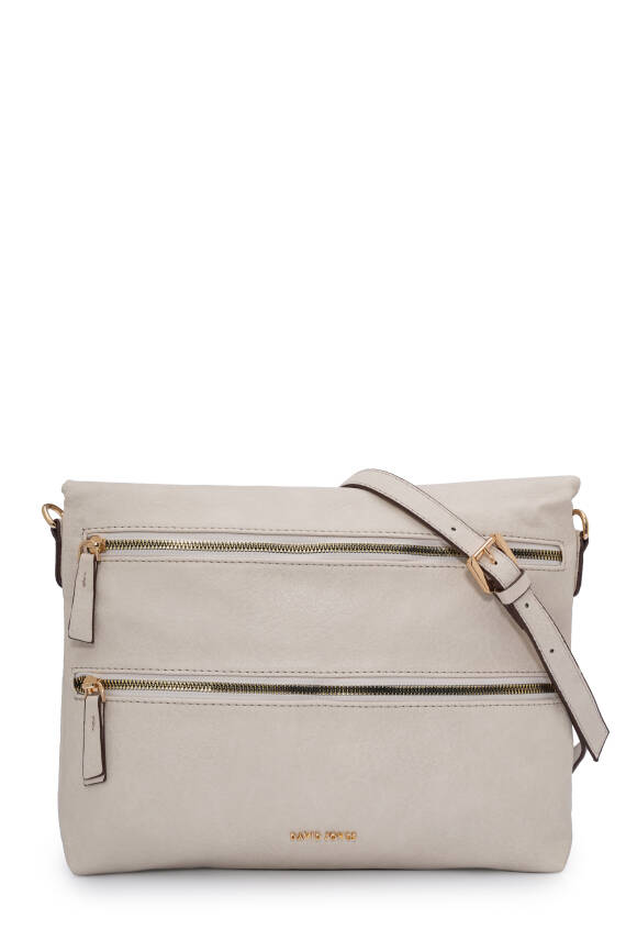 David Jones Kapaklı Fermuar Detaylı Çapraz Askılı Çanta DJ260 - 3