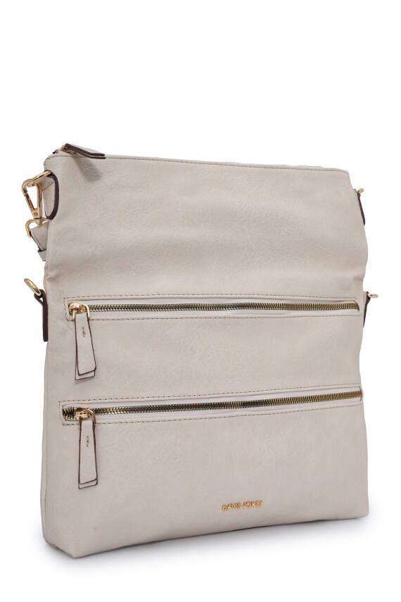 David Jones Kapaklı Fermuar Detaylı Çapraz Askılı Çanta DJ260 - 4