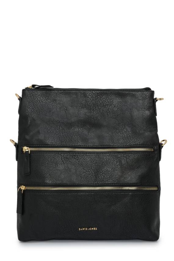 David Jones Kapaklı Fermuar Detaylı Çapraz Askılı Çanta DJ260 - 13