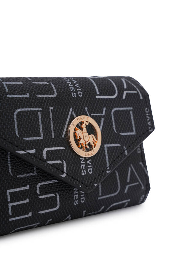 David Jones Logo Detaylı Kapaklı Mini Cüzdan CZ103 - 8