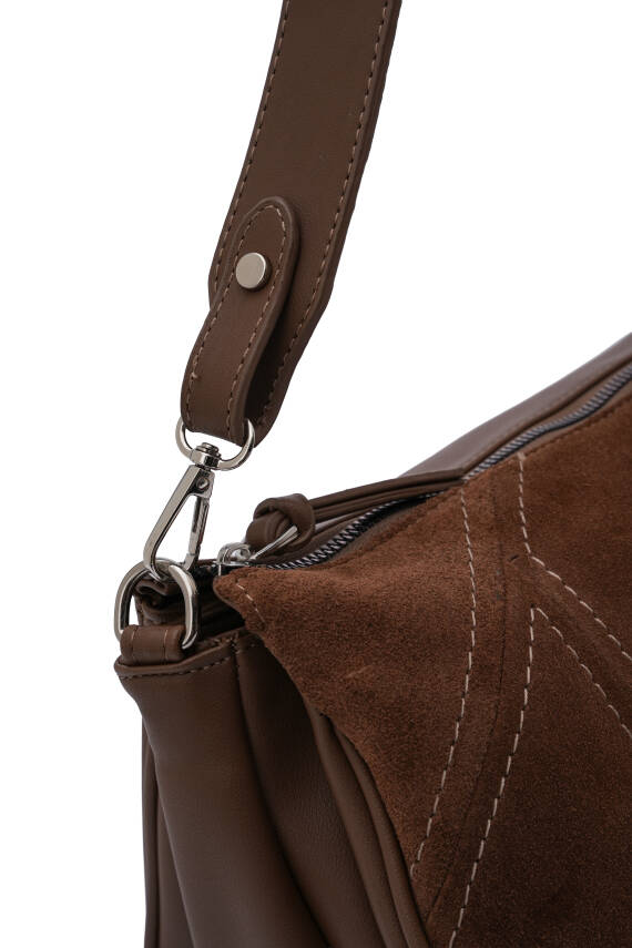 David Jones Süet Dokulu Kadın Omuz Çantası ED069 - 4