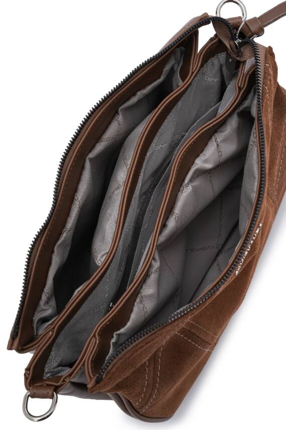 David Jones Süet Dokulu Kadın Omuz Çantası ED069 - 5