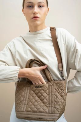 Matthew Cox Kapitone Desenli Çok Bölmeli Omuz ve El Çantası Byn2317 - 11