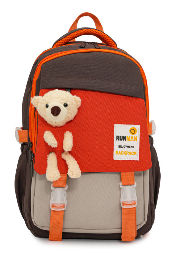 Peluş Ayıcık Detaylı Unisex Çocuk İlkokul Çanta Seti - 17