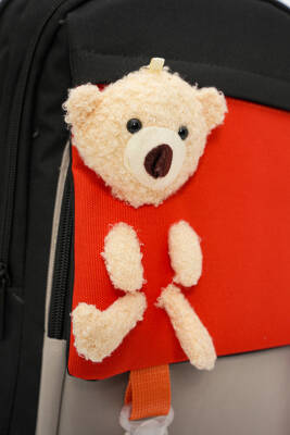 Peluş Ayıcık Detaylı Unisex Çocuk İlkokul Çanta Seti - 6