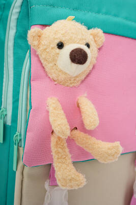 Peluş Ayıcık Detaylı Unisex Çocuk İlkokul Çanta Seti - 42