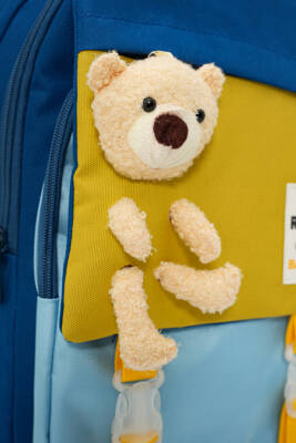 Peluş Ayıcık Detaylı Unisex Çocuk İlkokul Çanta Seti - 27