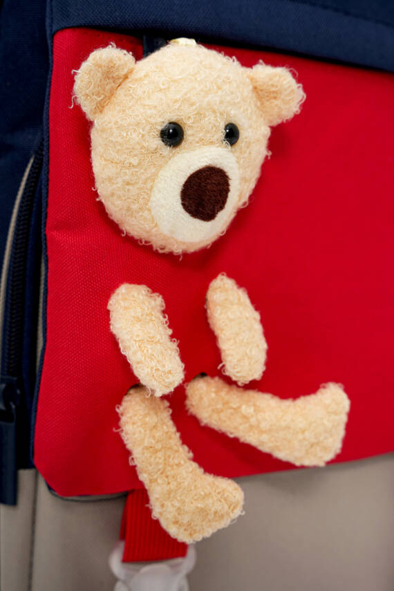 Peluş Ayıcık Detaylı Unisex Çocuk İlkokul Çanta Seti - 49