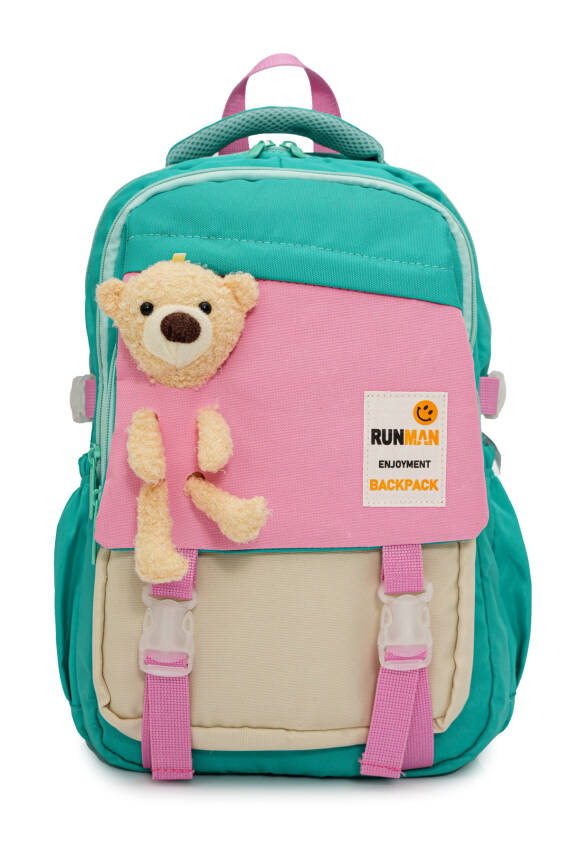 Peluş Ayıcık Detaylı Unisex Çocuk İlkokul Çanta Seti - 39