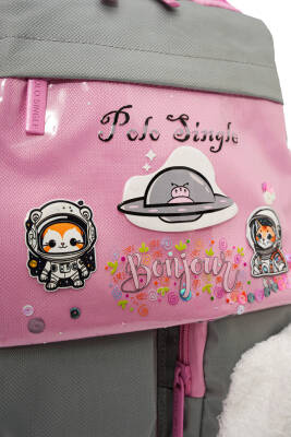 Peluş Tavşanlı Unisex Çocuk İlkokul Çanta Seti - 7