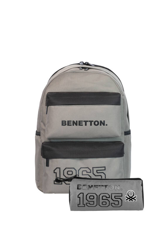United Colors Of Benetton. 1965 Çift Ön Cepli Erkek Çocuk Sırt Çanta Set - 1