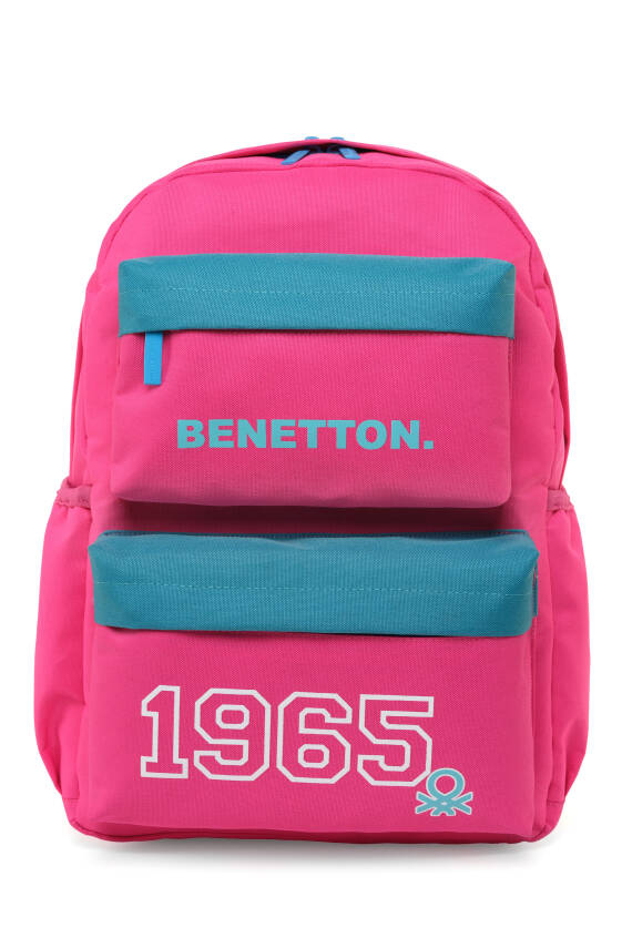 United Colors Of Benetton. 1965 Çift Ön Cepli Kız Çocuk Sırt Çantası - 2
