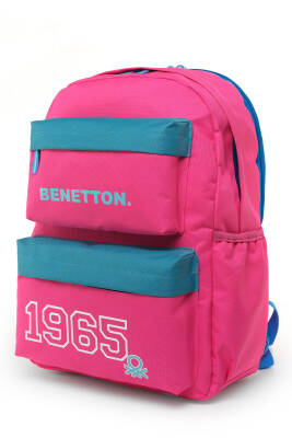 United Colors Of Benetton. 1965 Çift Ön Cepli Kız Çocuk Sırt Çantası - United Colors Of Benetton.