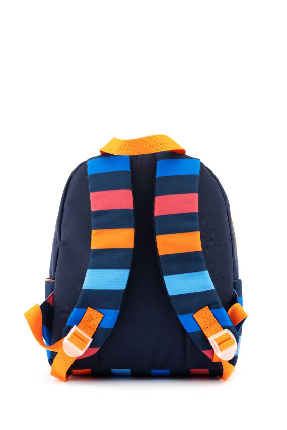 United Colors Of Benetton. Çizgili Ve İkonik Logo Baskılı Erkek Çocuk Anaokul Çantası - 5