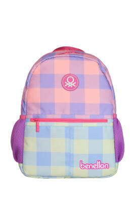 United Colors of Benetton Ekose Desen Kız Çocuk İlkokul Çantası - United Colors Of Benetton.