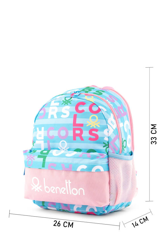 United Colors Of Benetton. Harf Baskılı Kız Çocuk Anaokul Çantası - 6