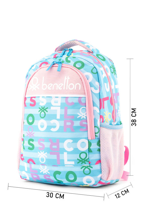 United Colors of Benetton. Harf Baskılı Kız Çocuk İlkokul Çantası - 6