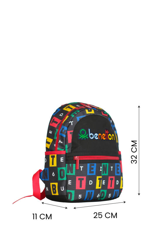 United Colors Of Benetton. Harf Baskılı Unisex Çocuk Anaokul Çantası - 5