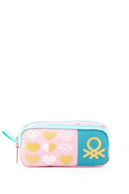 United Colors Of Benetton. Kalp Detaylı Çift Bölme Kız Çocuk Kalemlik - 1