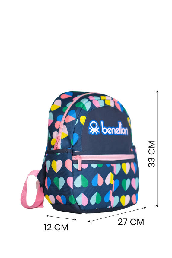 United Colors Of Benetton. Mini Kalp Desenli Kız Çocuk Anaokul Çantası - 5