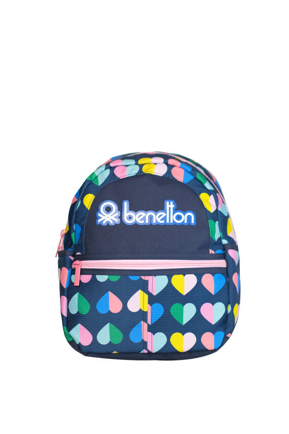 United Colors Of Benetton. Mini Kalp Desenli Kız Çocuk Anaokul Çantası - 1