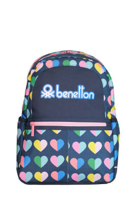 United Colors Of Benetton. Mini Kalp Desenli Kız Çocuk Sırt Çantası - 1