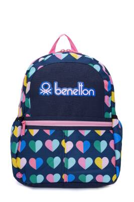 United Colors Of Benetton. Mini Kalp Desenli Kız Çocuk Sırt Çantası - United Colors Of Benetton.