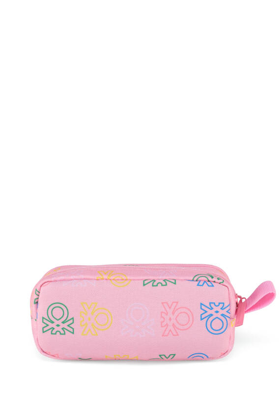 United Colors Of Benetton. Minimal Logo Baskılı Çift Bölme Kız Çocuk Kalemlik - 5