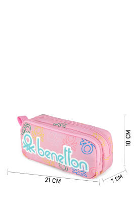 United Colors Of Benetton. Minimal Logo Baskılı Çift Bölme Kız Çocuk Kalemlik - 6