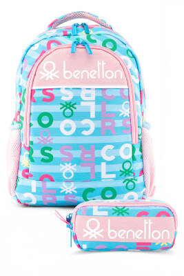 United Colors Of Benetton. Harf Baskılı Kız Çocuk Sırt Çanta Seti - United Colors Of Benetton.