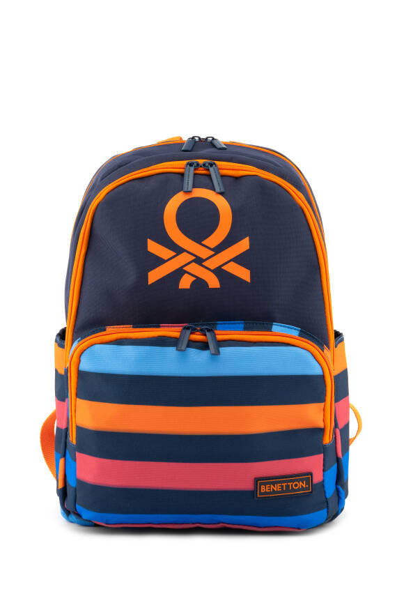 United Colors of Benetton. Şerit Detaylı Erkek Çocuk İlkokul Çantası - 2