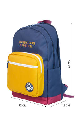 United Colors Of Benetton. Tricolor Çift Bölme Erkek Çocuk Sırt Çantası - 6