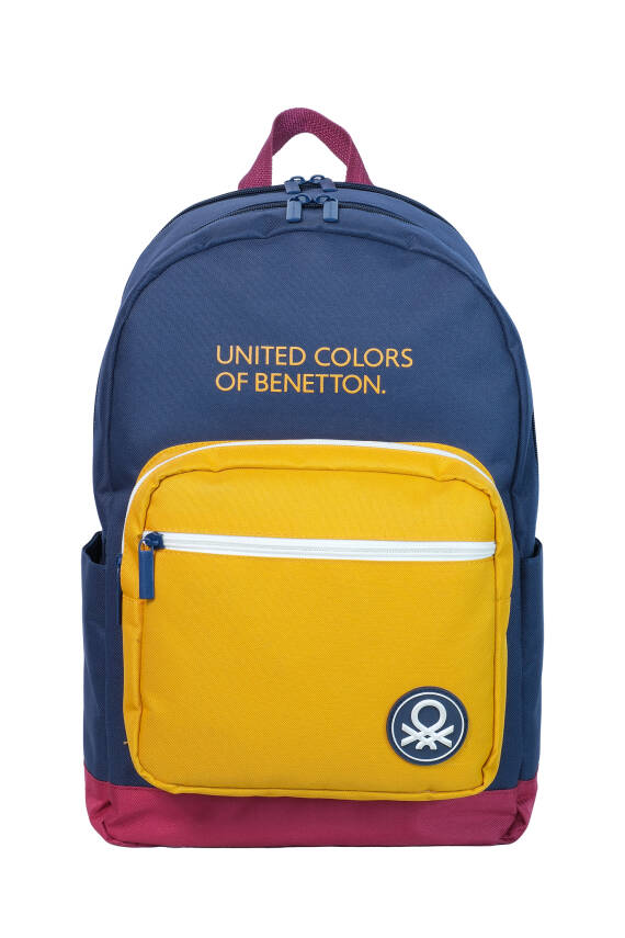 United Colors Of Benetton. Tricolor Çift Bölme Erkek Çocuk Sırt Çantası - 1