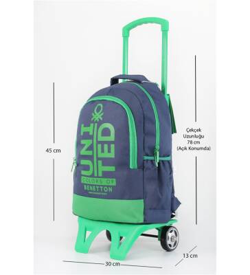 United Colorsf Of Benetton Elegant Çekçekli İlkokul Çantası - United Colors Of Benetton.