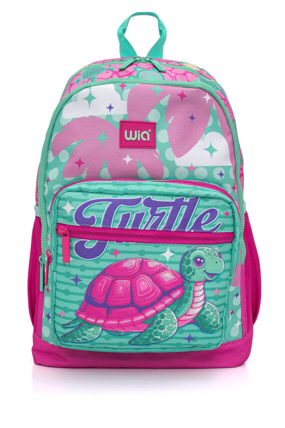 Wia 3'lü Kaplumbağa Temalı Çocuk Okul Çanta Seti - 4