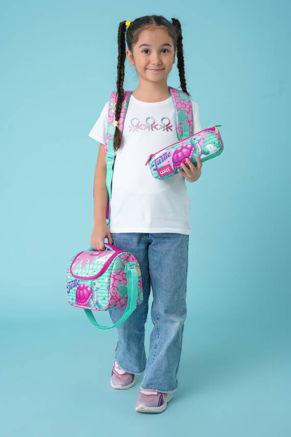 Wia 3'lü Kaplumbağa Temalı Çocuk Okul Çanta Seti - 9