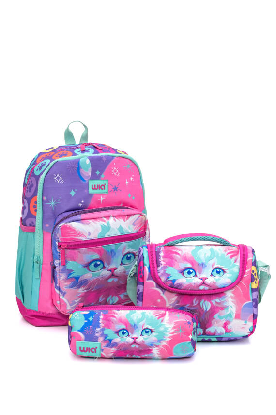 Wia Cat Kız Çocuk 3'lü Okul Çanta Seti - 3