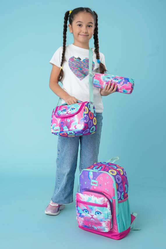Wia Cat Kız Çocuk 3'lü Okul Çanta Seti - 9