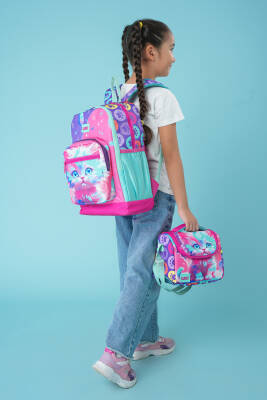 Wia Cat Kız Çocuk 3'lü Okul Çanta Seti - Wia