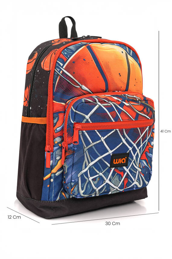 Wia Erkek Çocuk Basketbol Temalı 3'lü Okul Çanta Seti - 5