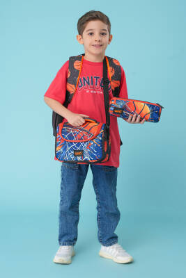 Wia Erkek Çocuk Basketbol Temalı 3'lü Okul Çanta Seti - 9
