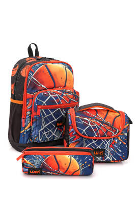 Wia Erkek Çocuk Basketbol Temalı 3'lü Okul Çanta Seti - Wia
