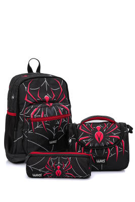 Wia Erkek Çocuk Örümcek Adam Temalı 3'lü Okul Çanta Seti - Wia